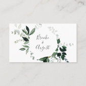 Carte De Placement Emerald Greenery Mariage plat (Dos)