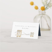 Carte De Placement Empire State Building New York City Mariage plié (Dos)