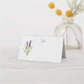 Carte De Placement Emplacement de la table d'aquarelle de lavande (Devant)
