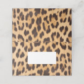 Carte De Placement empreinte de léopard de la fête de safari sauvage (Extérieur déplié)