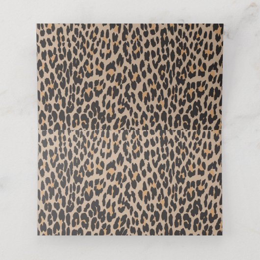 Carte De Placement Empreinte de léopard, Spots, Léopard Brown, Mariag (Intérieur déplié)