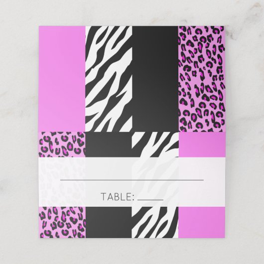 Carte De Placement Empreinte de léopard, Zebra Print, Poster de anima (Extérieur déplié)
