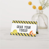 Carte De Placement En construction Anniversaire Activité/Étiquette al (Devant)