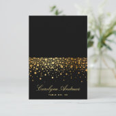 Carte de placement en faux papier d'aluminium doré (Debout devant)