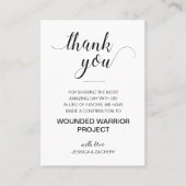 Carte De Placement En Lieu Et Place Des Faveurs Organismes Dons Maria (Devant)