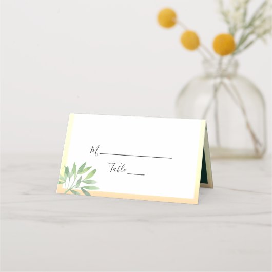 Carte de placement en or vert (Devant)