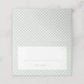 Carte De Placement En vichy vert mignon baby shower garçon simple (Extérieur déplié)