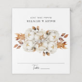 Carte De Placement Enchantée Automne Fleurs Rustiques Florales (Extérieur déplié)