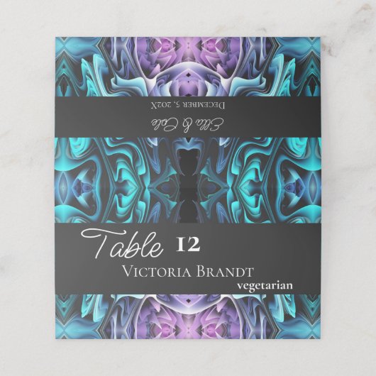 Carte De Placement Enchantement coloré (Extérieur déplié)