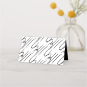 Carte De Placement Ensemble de Mariages noir blanc (Pêche) | Carte de (Dos)