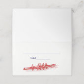 Carte De Placement Équipe d'aviron de l'équipage de rameurs de rame r (Extérieur déplié)