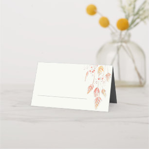 Carte De Placement Esquisse d'automne gazon et baies mariage d'automn