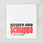 Carte De Placement Essere una Schiappa être en français FBCards (Extérieur déplié)