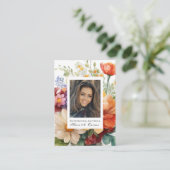 Carte De Placement Été Floral espagnol prière funéraire (Debout devant)