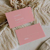 Carte De Placement Été rétro | Mariage plat rose vif