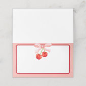 Carte De Placement Étiquette alimentaire Coquette Cherry Blank ou (Extérieur déplié)