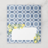 Carte De Placement Étiquette alimentaire vierge méditerranéen au citr (Extérieur déplié)