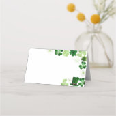 Carte De Placement étiquette de buffet vert pour la Saint-Patrick (Dos)