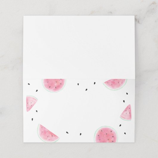 Carte De Placement Étiquette de la pastèque (Extérieur déplié)