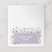 Carte De Placement Étiquette de nourriture pour bébé fleur sauvage li (Extérieur déplié)