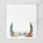 Carte De Placement Étiquette de table pliable Happy Camper (Extérieur déplié)