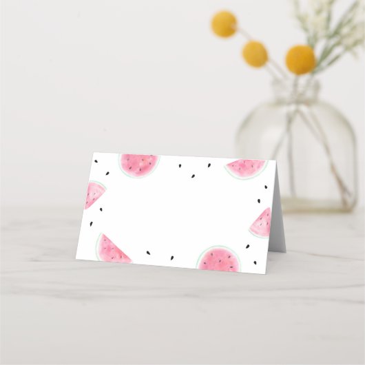 Carte De Placement Étiquette de table pliable pastèque (Devant)