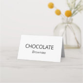 Carte De Placement Étiquettes de buffet de nourriture de calligraphie (Dos)