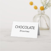 Carte De Placement Étiquettes de buffet de nourriture de calligraphie (Devant)