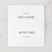 Carte De Placement Étiquettes de buffet de nourriture de calligraphie (Extérieur déplié)