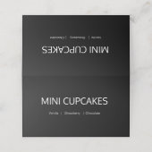Carte De Placement Étiquettes de buffet de nourriture de calligraphie (Extérieur déplié)