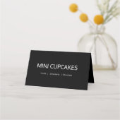 Carte De Placement Étiquettes de buffet de nourriture de calligraphie (Devant)