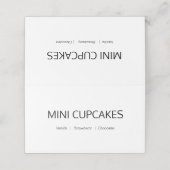 Carte De Placement Étiquettes de buffet de nourriture de calligraphie (Extérieur déplié)