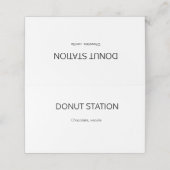 Carte De Placement Étiquettes de buffet de nourriture de calligraphie (Extérieur déplié)