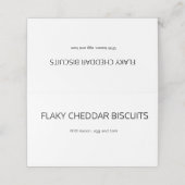 Carte De Placement Étiquettes de buffet de nourriture de calligraphie (Extérieur déplié)