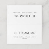 Carte De Placement Étiquettes de buffet de nourriture de calligraphie (Extérieur déplié)