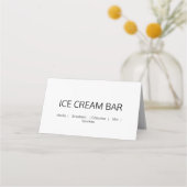 Carte De Placement Étiquettes de buffet de nourriture de calligraphie (Devant)