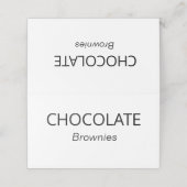 Carte De Placement Étiquettes de Nourriture de Buffet de Calligraphie (Extérieur déplié)