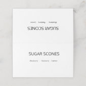 Carte De Placement Étiquettes de nourriture de buffet de calligraphie (Extérieur déplié)