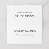 Carte De Placement Étiquettes de Nourriture de Buffet de Calligraphie (Extérieur déplié)