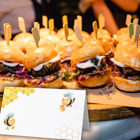 Carte De Placement Étiquettes de nourriture pour abeilles et peigne d