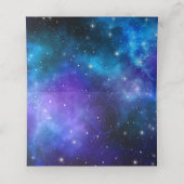 Carte De Placement Étoile de David Purple Blue Aquarelle Galaxy plié (Intérieur déplié)