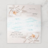 Carte De Placement Étoile de Mer de Plage de Sable Blanc Assise Tropi (Extérieur déplié)