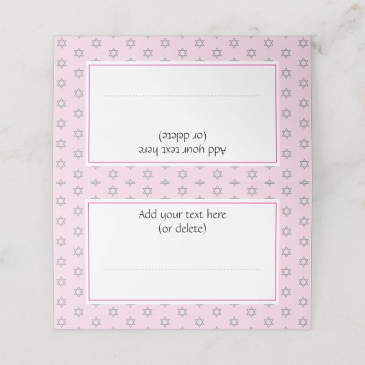 Carte De Placement Étoile juive de David Pink (Extérieur déplié)
