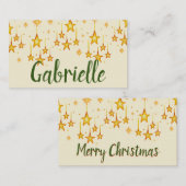 Carte De Placement Étoiles de Noël personnalisées (Devant / Derrière)
