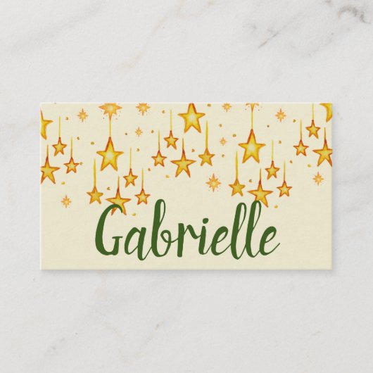 Carte De Placement Étoiles de Noël personnalisées (Devant)