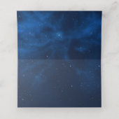 Carte De Placement Etoiles d'or céleste minuit Bleu Lieu romantique (Intérieur déplié)