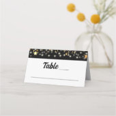 Carte De Placement Étoiles d'or noir (Dos)