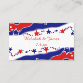 Carte De Placement Étoiles et bandes TABLEAU PERSONNALISÉ SIÈGE (Dos)