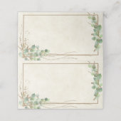 Carte De Placement Eucalyptus à budget vierge et mariage d'or (Extérieur déplié)