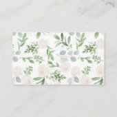 Carte De Placement Eucalyptus aquarelle et Mariage de fleurs blanches (Dos)
